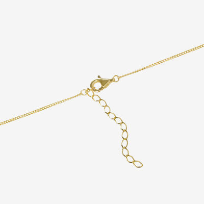 Womens 14K Gold Over Silver Name Necklace