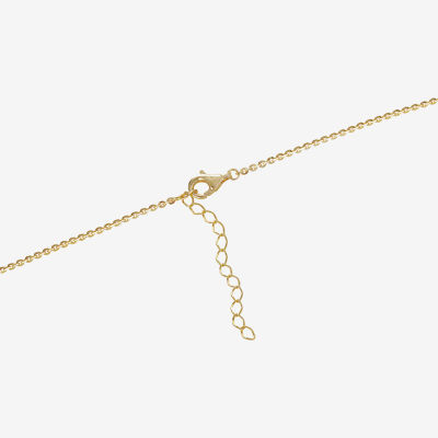 Womens 14K Gold Over Silver Name Necklace