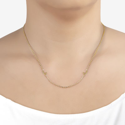 Womens 14K Gold Over Silver 16 Inch Cable Chain Necklace