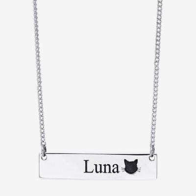 Womens Sterling Silver Name Necklace