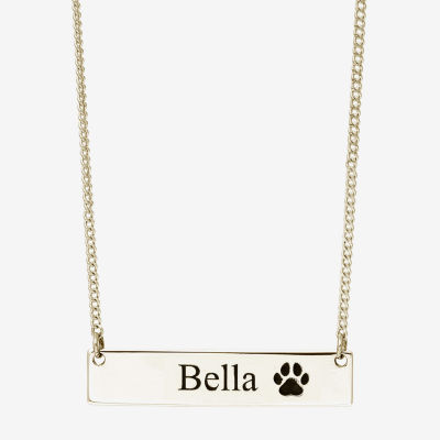 Womens 14K Gold Over Silver Name Necklace