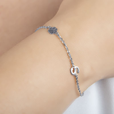 Womens Sterling Silver 6 3/4 Inch Solid Cable Id Bracelet