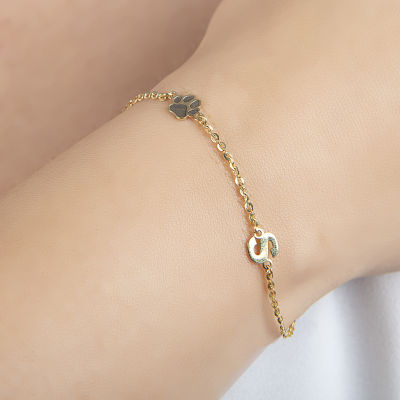 Womens 14K Gold Over Silver 6 3/4 Inch Solid Cable Id Bracelet