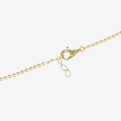 Womens 14K Gold Over Silver / Inch Solid Cable Id Bracelet