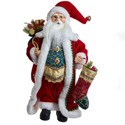 Kurt Adler 17-Inch Kringle Klaus Fancy Santa with Stocking
