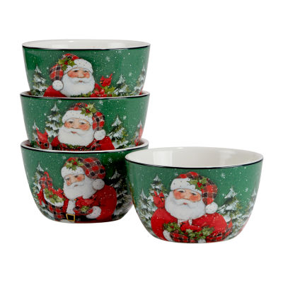 Certified International Christmas Lodge 4-pc. Dishwasher Safe Earthenware Ice Cream Bowl