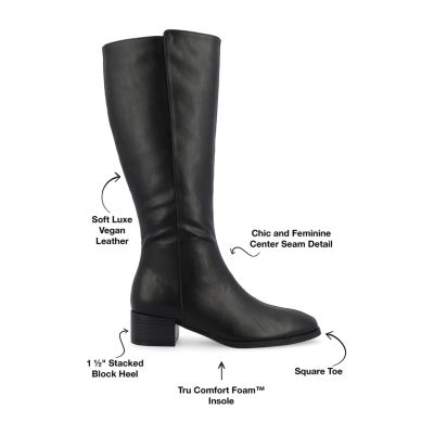 Journee Collection Womens Devri Stacked Heel Dress Boots