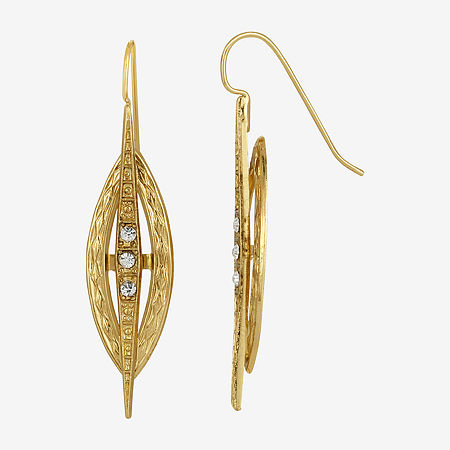 1928 Crystal Drop Earrings, One Size, Yellow