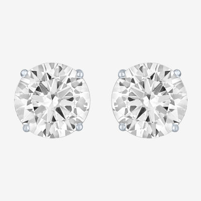 Yes, Please! Lab Created White Sapphire Sterling Silver 9mm Stud Earrings