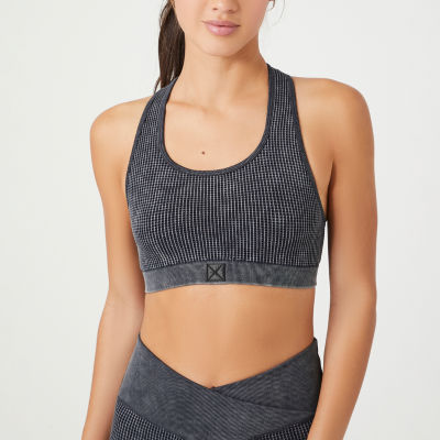 Forever 21 Juniors Active Seamless Waffle Henley Womens Scoop Neck