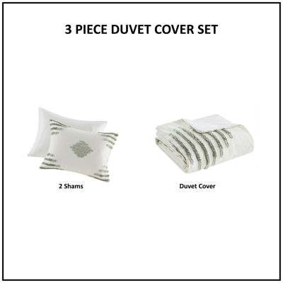 INK+IVY Tahli Cotton Blend 3-pc. Duvet Cover Set