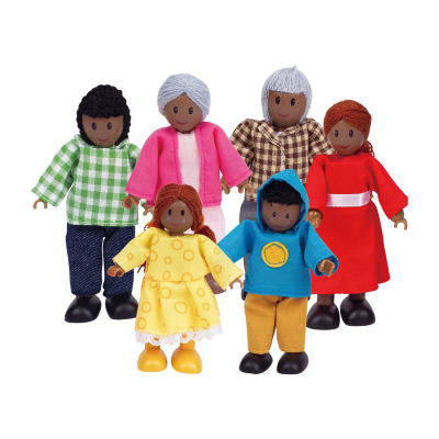 Hape Happy Doll Set: African American 6-pc. Doll