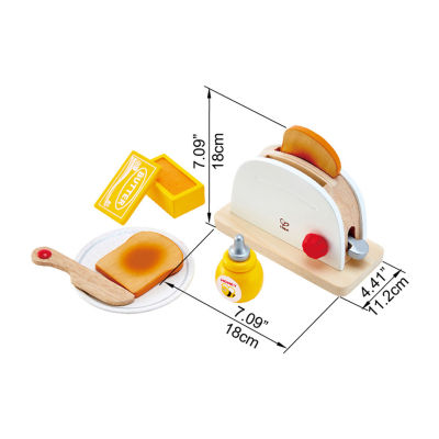 Hape Pop-Up Toaster Set - 7 Piece Play Kitchen