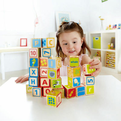 Hape Alphabet & Numbers Stacking Blocks Puzzle