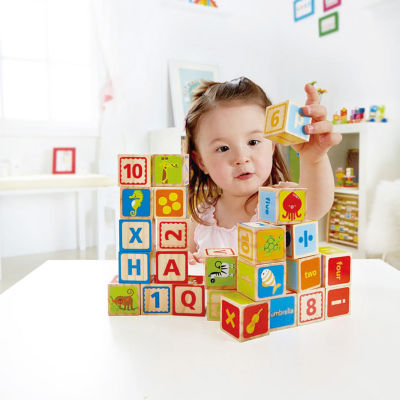 Hape Alphabet & Numbers Stacking Blocks Puzzle