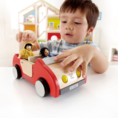 Hape Dollhouse Family Car - Red Doll Accessory