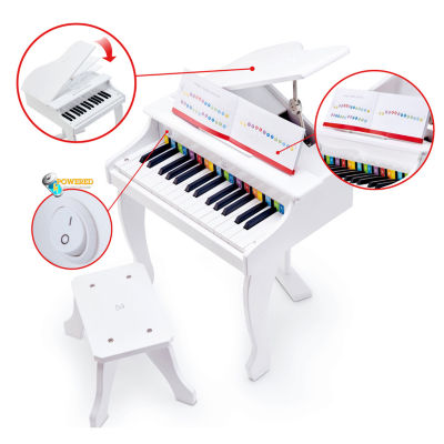 Hape Deluxe White Grand Piano