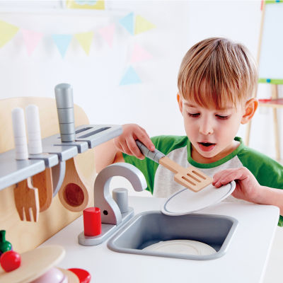 Hape White Gourmet Kitchen: Equipped Play Kitchen