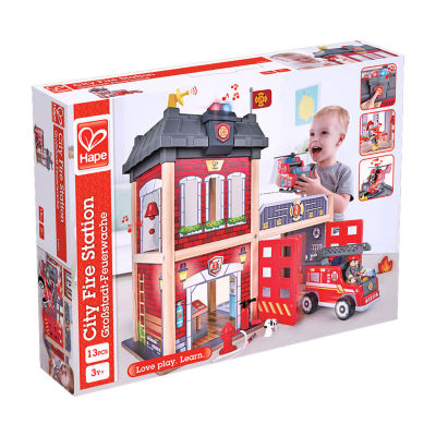 Hape City Fire Station Playset Dollhouse