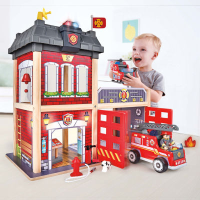 Hape City Fire Station Playset Dollhouse