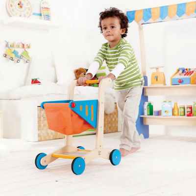 Hape Shopping Cart Orange & Blue