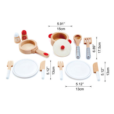 Hape Cook & Serve Set - 13 Piece Play Kitchen