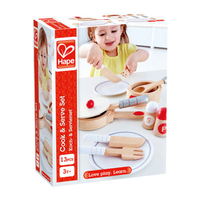 Hape Cook & Serve Set - 13 Piece Play Kitchen