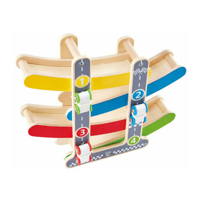 Hape Fast Flip Kids Wooden Racetrack Discovery Toy