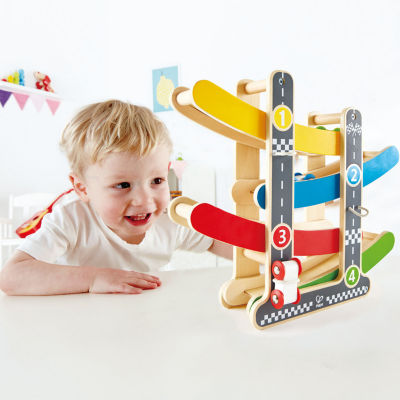 Hape Fast Flip Kids Wooden Racetrack Discovery Toy