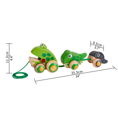 Hape Pull-Along Frog Family Discovery Toy