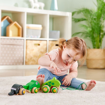 Hape Pull-Along Frog Family Discovery Toy