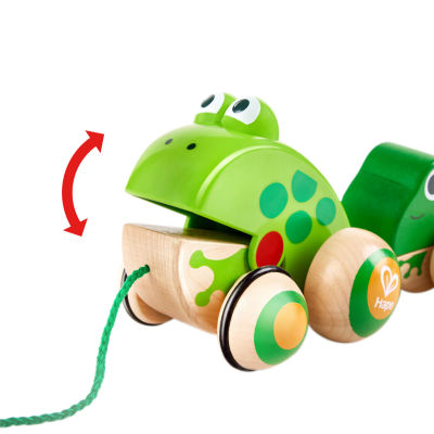 Hape Pull-Along Frog Family Discovery Toy