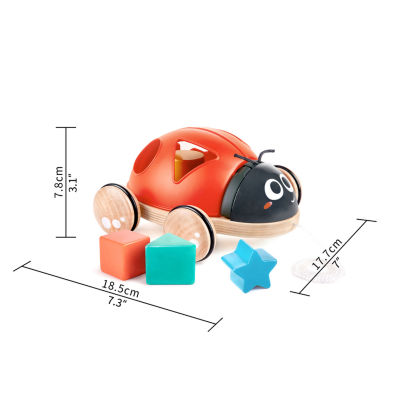 Hape S Sorter Pull-Along Ladybug Discovery Toy