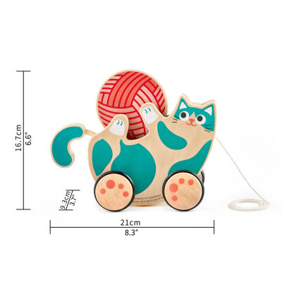 Hape Walk-A-Long: Roll & Rattle Kitten Discovery Toy