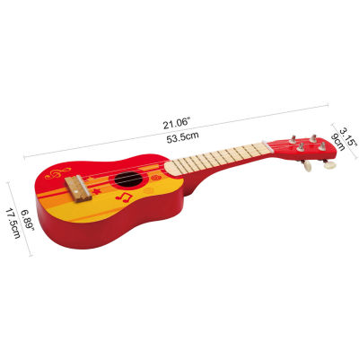 Hape Kids Toy Ukulele - Red & Yellow