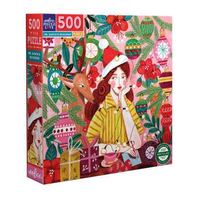 Eeboo Ms. Santa Reindeer Puzzle