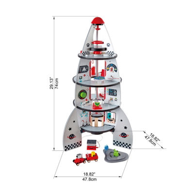 Hape Four-Stage Rocket Ship Playset Interactive Toy