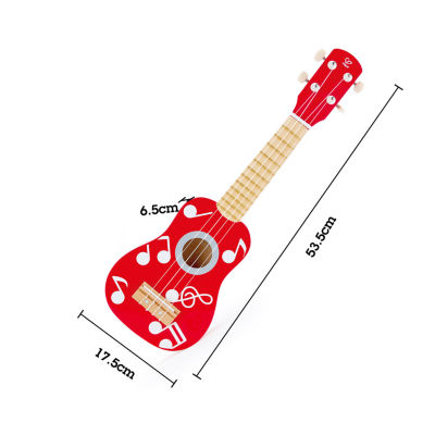 Hape Kids Wooden Toy Ukulele - Red Dot