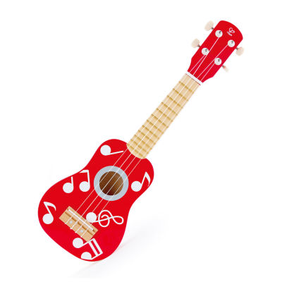 Hape Kids Wooden Toy Ukulele - Red Dot