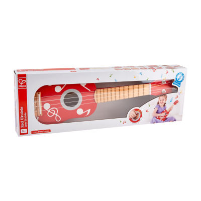 Hape Kids Wooden Toy Ukulele - Red Dot