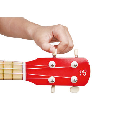 Hape Kids Wooden Toy Ukulele - Red Dot