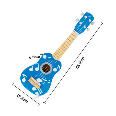 Hape Kid'S Wooden Toy Ukulele - Blue Dot