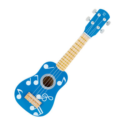 Hape Kid'S Wooden Toy Ukulele - Blue Dot