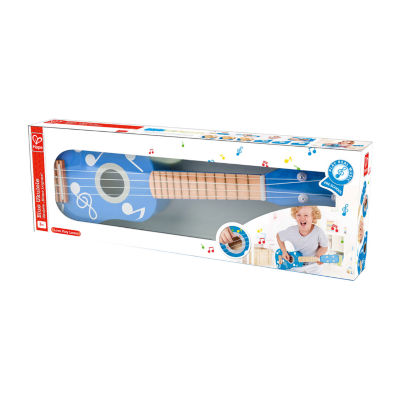 Hape Kid'S Wooden Toy Ukulele - Blue Dot