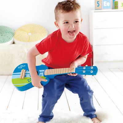 Hape Kids Toy Ukulele - Blue & Green Musical Instrument