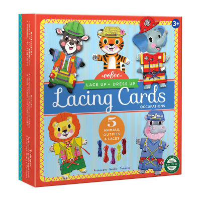 Eeboo Dress Up Lacing Cards Occupations Discovery Toy