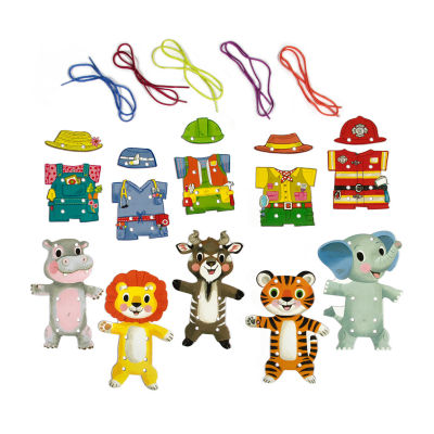 Eeboo Dress Up Lacing Cards Occupations Discovery Toy