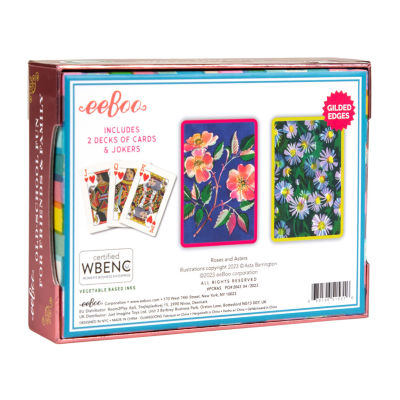 Eeboo Roses & Asters Playing Cards