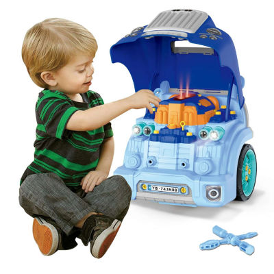 The Bubble Factory Blue Motor Car Engine Workshop