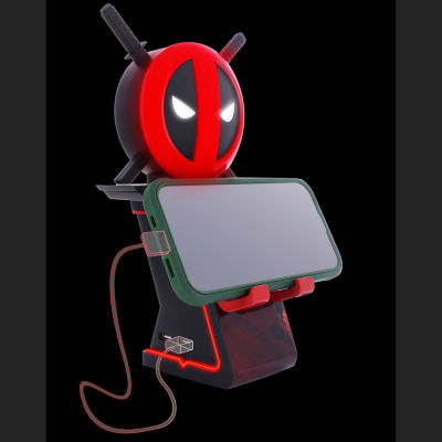 Exquisite Gaming Cable Guys Led Ikons Marvel Deadpool - Charging Phone & Controller Holder Gaming Accessory